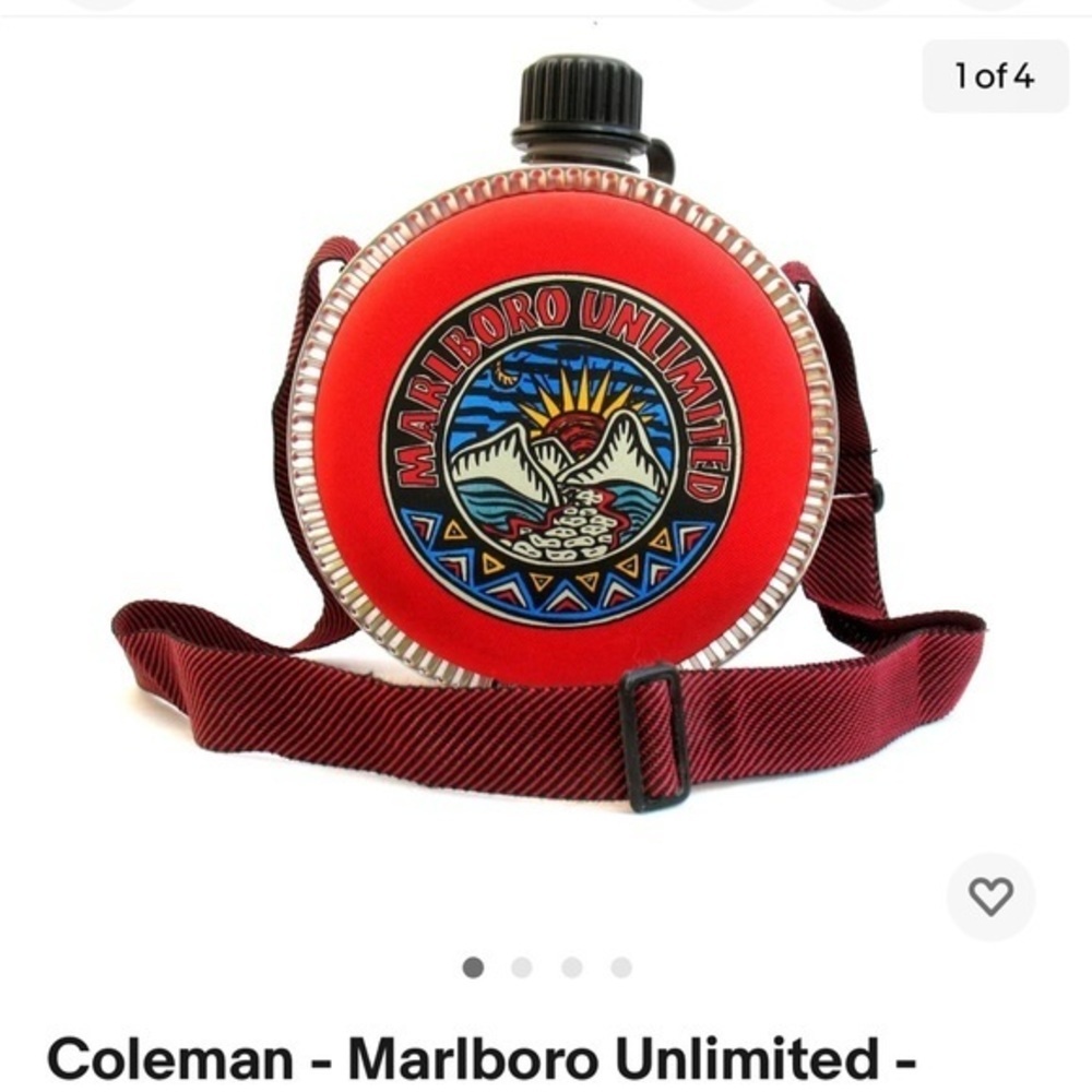 Vintage Marlboro x Coleman Flask with Shoulder Strap​
